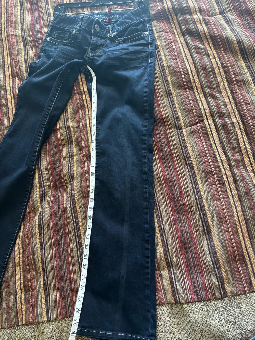 Vintage Guess Midnight Blue Jeans Stretch Daredevil boot cut Los Angeles 1981 - Picture 5 of 11